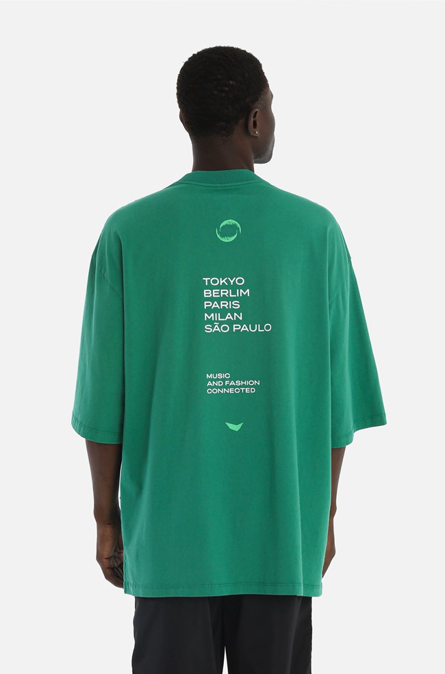 Camiseta Oversized Vntg Verde